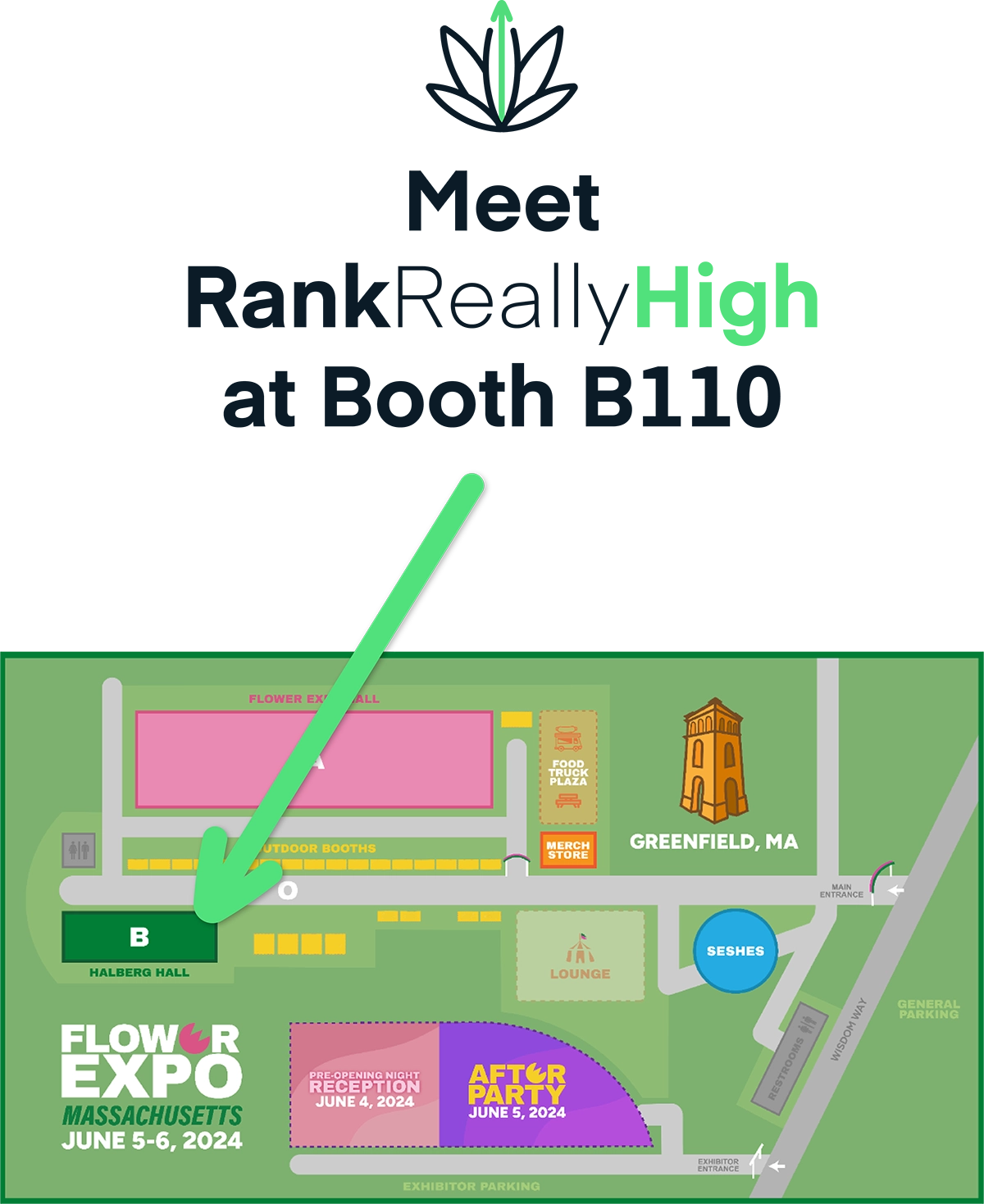 Meet Rank Really High at Flower Expo at Booth B110